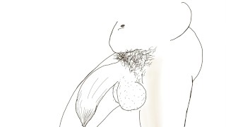 Let’s draw a big black uncut cock.