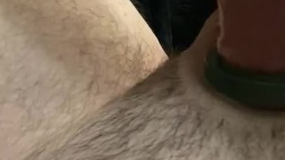 Cumming in cock sleeve 