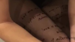 Blowjob and cum on nylon