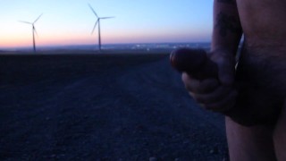 Jacking off by the Windmills