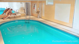 I Fucked Her Finally - Hottie orgasms in the spa