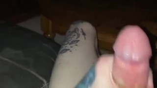 Huge load from fat cock