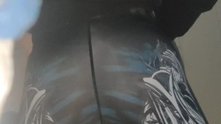 SEXY TEEN WEARING CUTE SEE THOUGH LEGGINGS