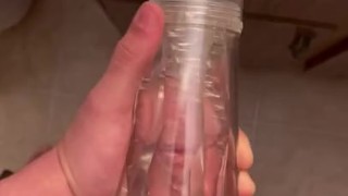 Brand new fleshlight bathroom jerk