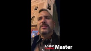 Leather Master walks outdoors through London and verbally humiliates faggots PREVIEW