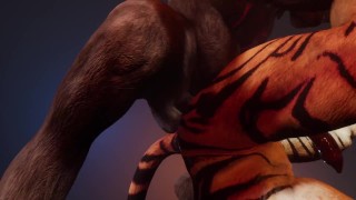 [Fart Fetish] Minotaur Cums Inside Tiger Boy After First Sitting on His Face | Wild Life Furry