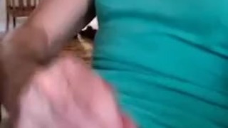 Horny at home, I take time to beat-off my hard and horny cock until it cums. Cum on my hairy leg.