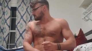 Aiden strokes his throbbing chub 