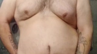 Quick after shower jerk and cum 