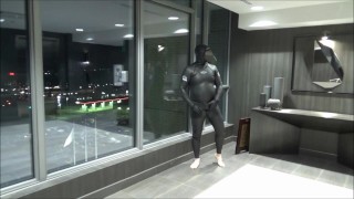 Hotel movie part 5 - blonde surfer changes into another wetsuit to complete mission