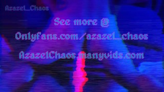 Twink fingers asshole and rides UV dildo
