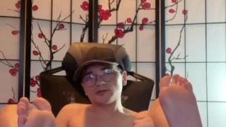 Twink jacking off and cumming 