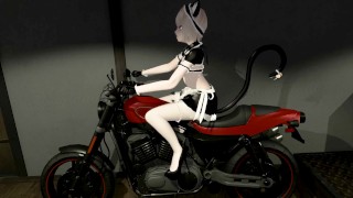 Hello moto! Bike sexy solo action! Waifu Emy is riding on the storm!