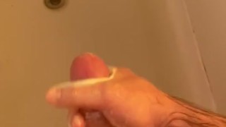 WARNING: I got a little too horny while washing my cock