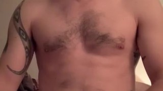 Nerdy Boy Spitting on his Cock and Moaning