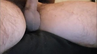 Muscle bear plays with nipples until he explodes!