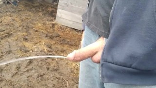 Pissing outside