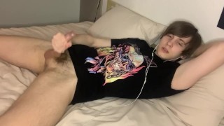 Jerking off on gay porn talking with my friend