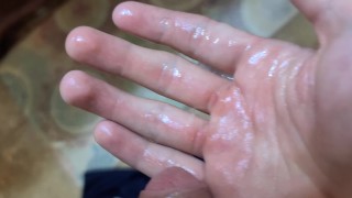 Jerking off in bathroom. (Cum shot everywhere!)