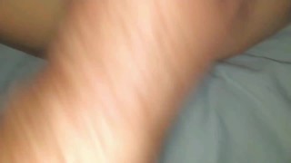 Sorry Im already full-Hotwife show husband her creampie and goes back to bed