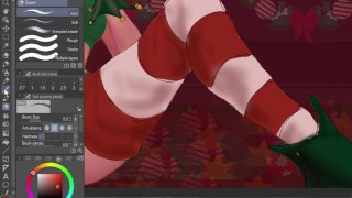 CHRISTMAS SPEED DRAWING: JUNIPHER AS AN ELF