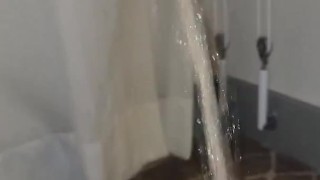 Naughty pisser soaks carpet and drapes
