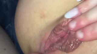 Wet pussy slut gets her hole drilled as she cums on cock and squirts all over 4k