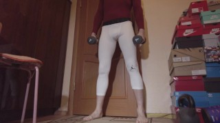 sporty man in the sexy leggings