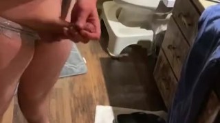 Cumshot wearing panties (huge load)