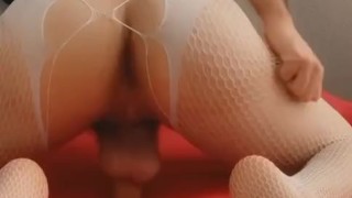 Young jock boy twerks fat ass in fishnet stockings