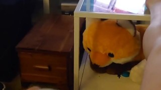 Quick cumshot in rabbit toy huge load