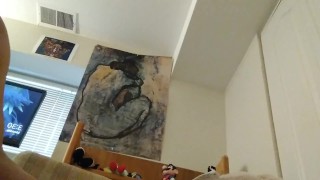 Anal Stretching with Glass Dildo leads to Intense Orgasm with Huge Cumshot