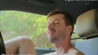 SelfSucking My Own Dick In The Car