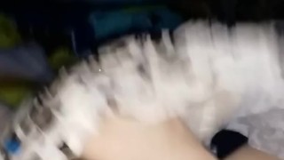 Cumming in a wet diaper.