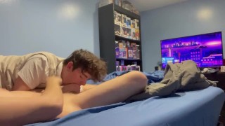 Breeding daddy’s good boy deep in a skirt (full vid on only fans thustin69) 