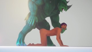 Muscular Furry alien fucked young nerd