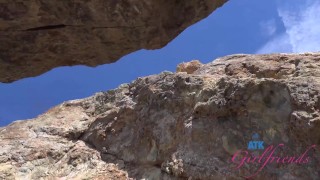 Coastal GFE Experience hanging with Alina West and touching/playing with her pussy on the beach and