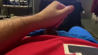 Jerk off session watching porn