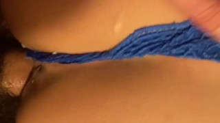 Creamy pussy cumming on big dick 