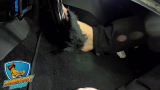 Me driving barefoot in Long Island NY