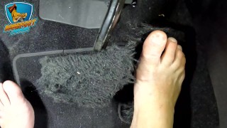 Driving barefoot over the pedal view Long Island NY