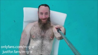 Playing NAKED by the pool and shooting my big load!!!!