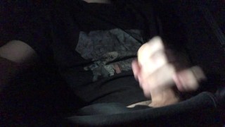hot boy jerk off in car