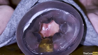 Super CLOSE UP in High Quality - MASSIVE CUMSHOT & Fucking SEX TOY (4K - 60FPS)