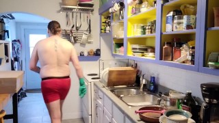 Domestic God Mode: Doing the Dishes in my Underwear