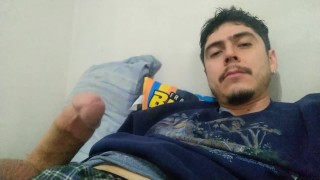 Handsome guy showing off proud hard dick