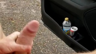 Dick out at the park while people drive by...