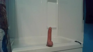 Toy in Mamas bathroom during christmas