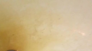 Small Limp White Penis Pisses in Shower - Pee in the Shower