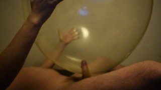 Balloon fuck and cum